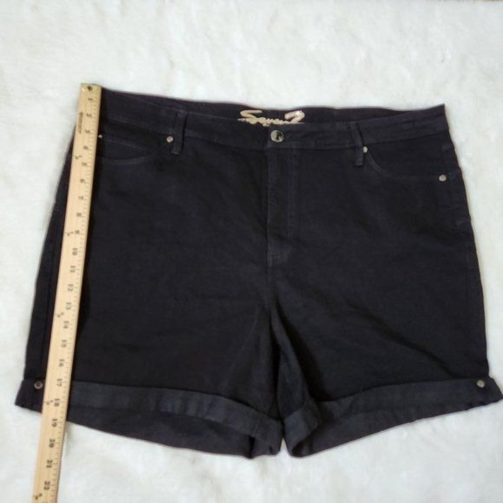 Seven7 Booty Shaper Short sz 24W Black shorts - Picture 13 of 14